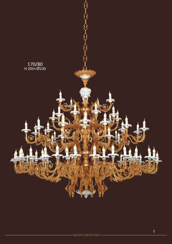 Đèn chùm mạ vàng Iran