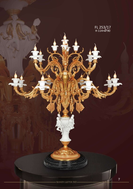 Đèn cây Đồng Mạ vàng Iran