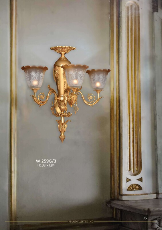 Đèn tường đồng mạ vàng Iran