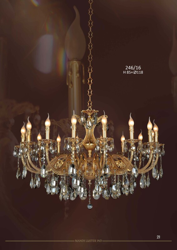 Đèn chùm đồng mạ vàng Iran