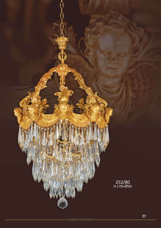 Đèn chùm đồng mạ vàng Iran