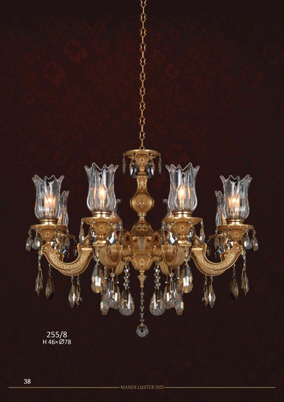 Đèn chùm đồng mạ vàng Iran