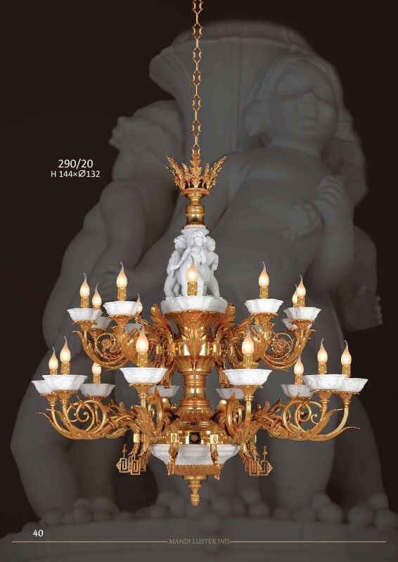 Đèn chùm đồng mạ vàng Iran