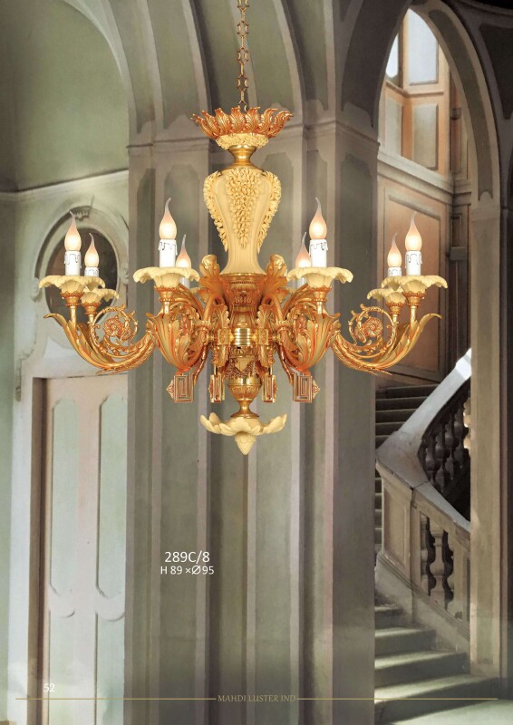 Đèn chùm đồng mạ vàng Iran